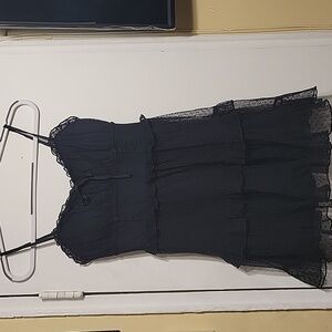 Wild Fable Black Ruffled Spaghetti Strap Dress Size Small